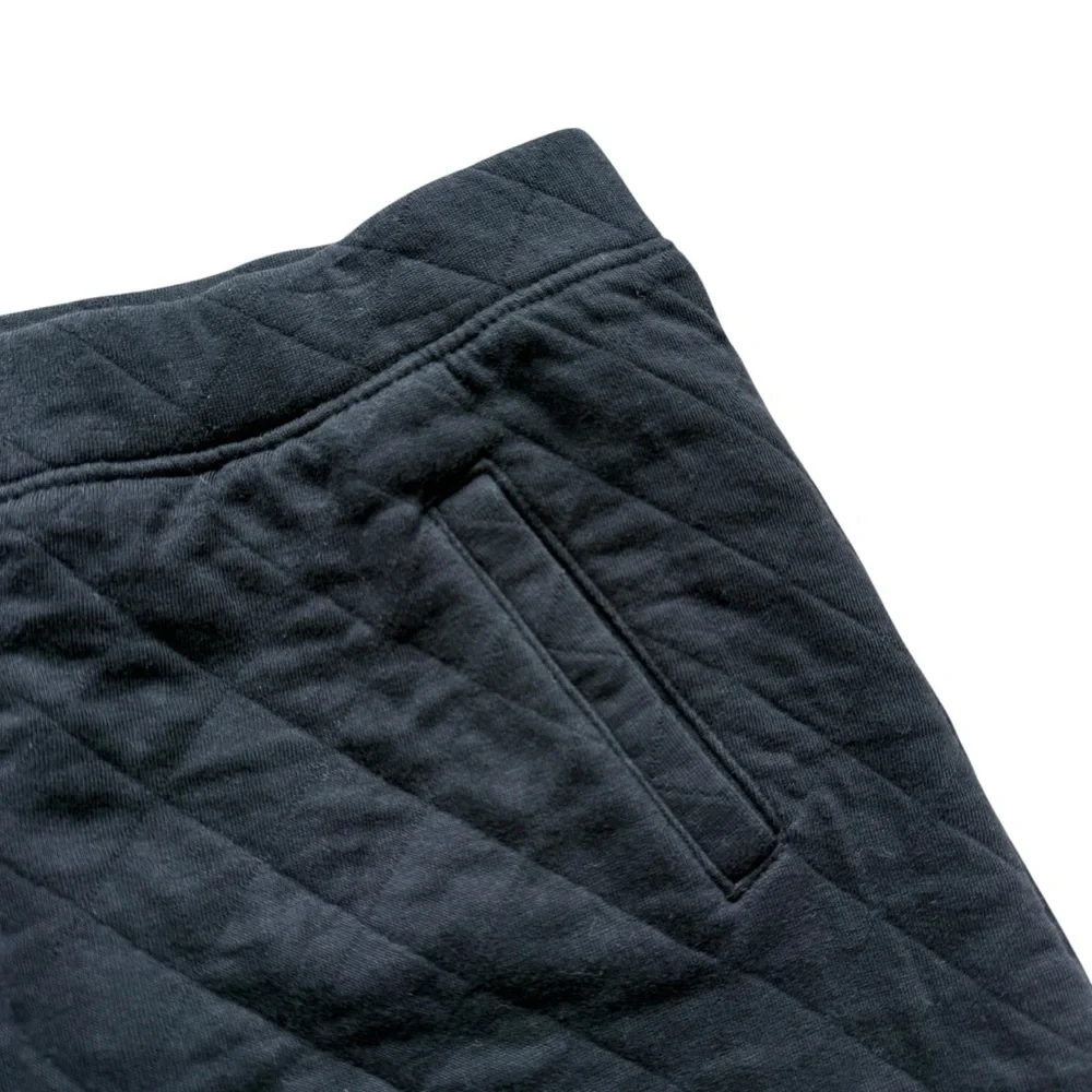 Janie and Jack Skirt Girls Size 12 Black Black Quilted A-Line Pull On Pockets